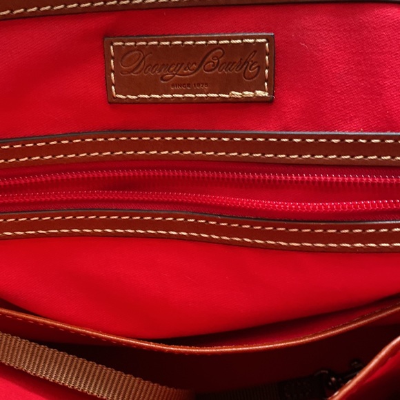 EUC Dooney and Bourke style R343 cognac/saddle brown satchel hand bag - Picture 8 of 13